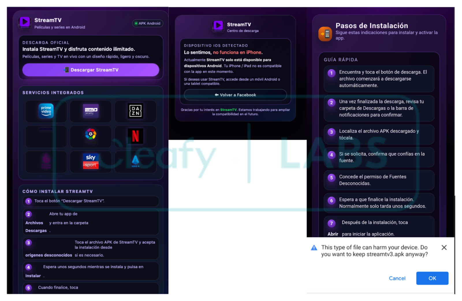 Device checks on installation